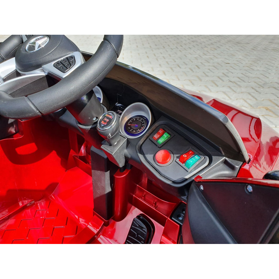 MERCEDES GLC AMG EVA, 12V , 4 SILNIKI , SKÓRA, czerwony SAMOCHÓD ELEKTRYCZNY DLA DZIECI