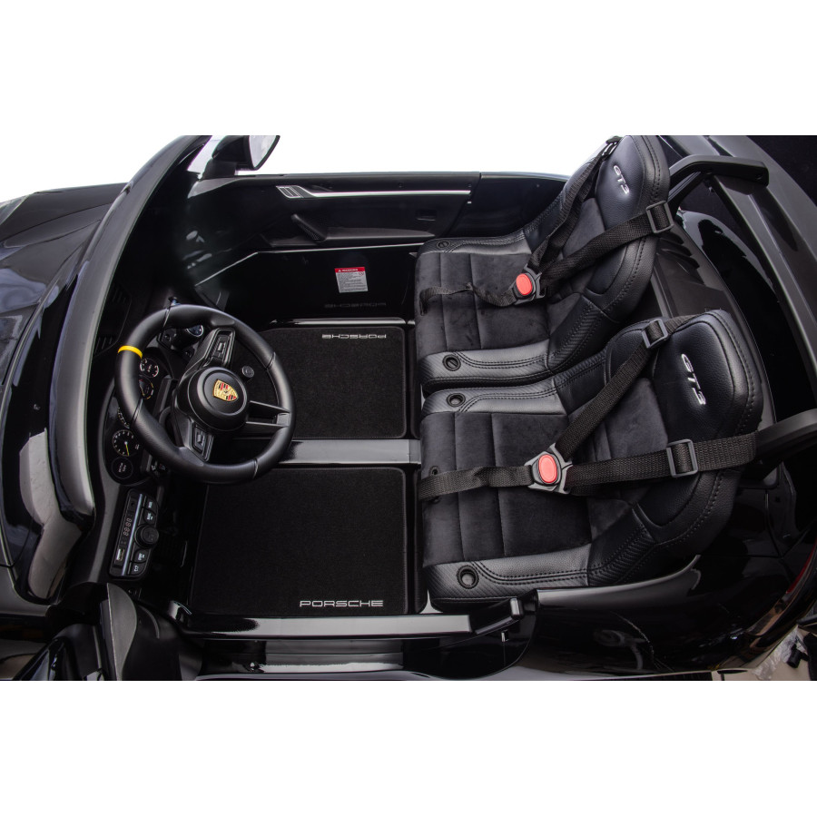 Auto na akumulator Porsche 911 GT3 4x200W 24V 14Ah dwuosobowy Czarny lakierowany
