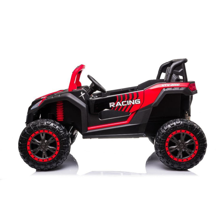 24V BUGGY YSA 4X4 EVA SKÓRA 4SILNIKI WOLNY START Czerwony SAMOCHÓD ELEKTRYCZNY DLA DZIECI