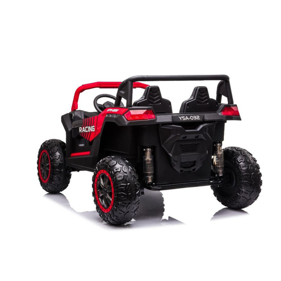 24V BUGGY YSA 4X4 EVA SKÓRA 4SILNIKI WOLNY START Czerwony SAMOCHÓD ELEKTRYCZNY DLA DZIECI