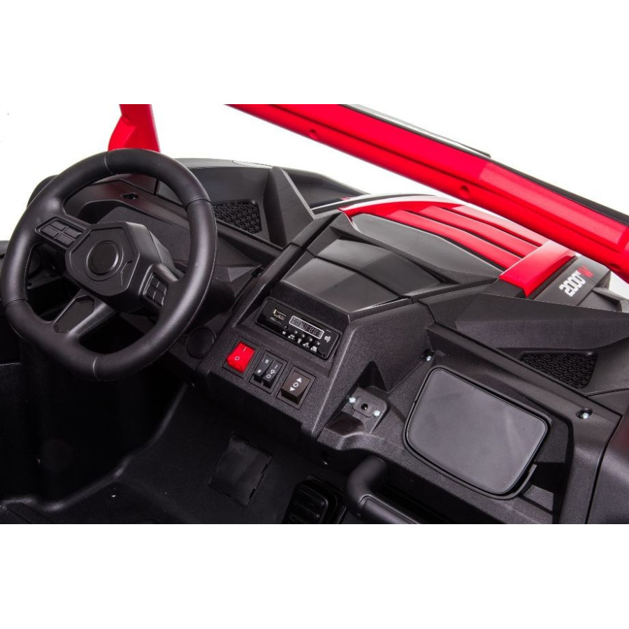 24V BUGGY YSA 4X4 EVA SKÓRA 4SILNIKI WOLNY START Czerwony SAMOCHÓD ELEKTRYCZNY DLA DZIECI
