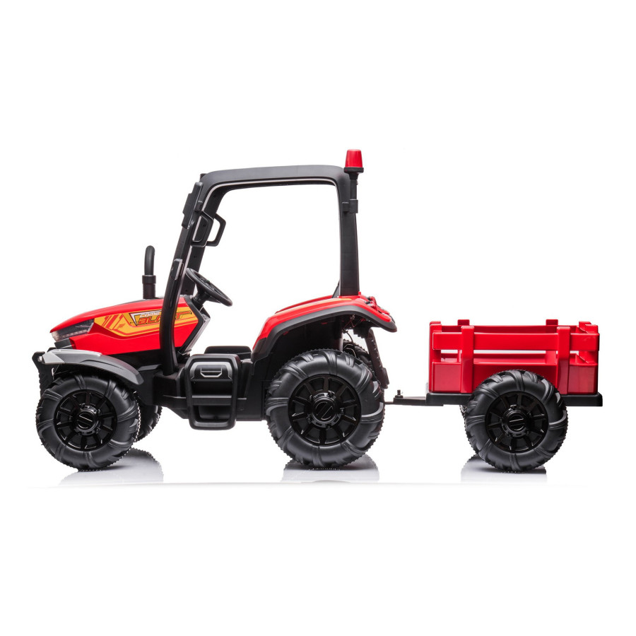 Duży Traktor z przyczepą BLT-206 pojazd na akumulator 24V 9Ah 2x200W Czerwony