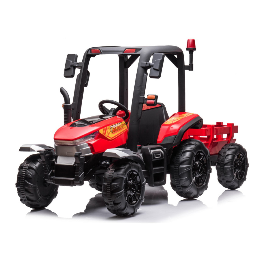 Duży Traktor z przyczepą BLT-206 pojazd na akumulator 24V 9Ah 2x200W Czerwony