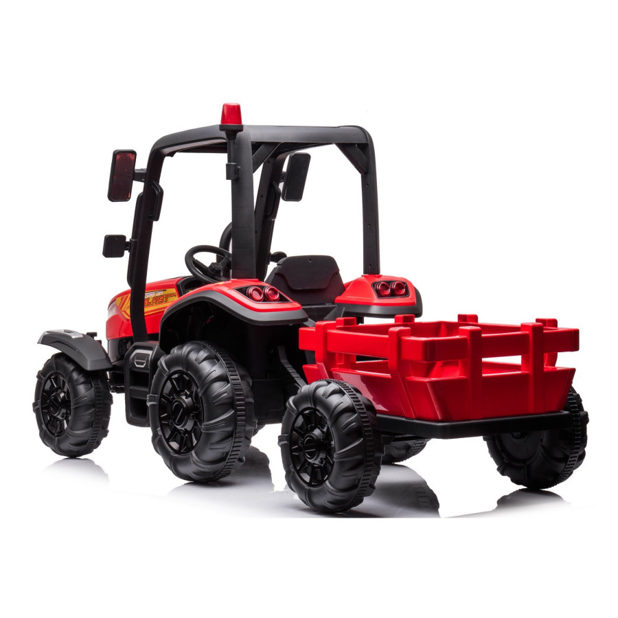 Duży Traktor z przyczepą BLT-206 pojazd na akumulator 24V 9Ah 2x200W Czerwony