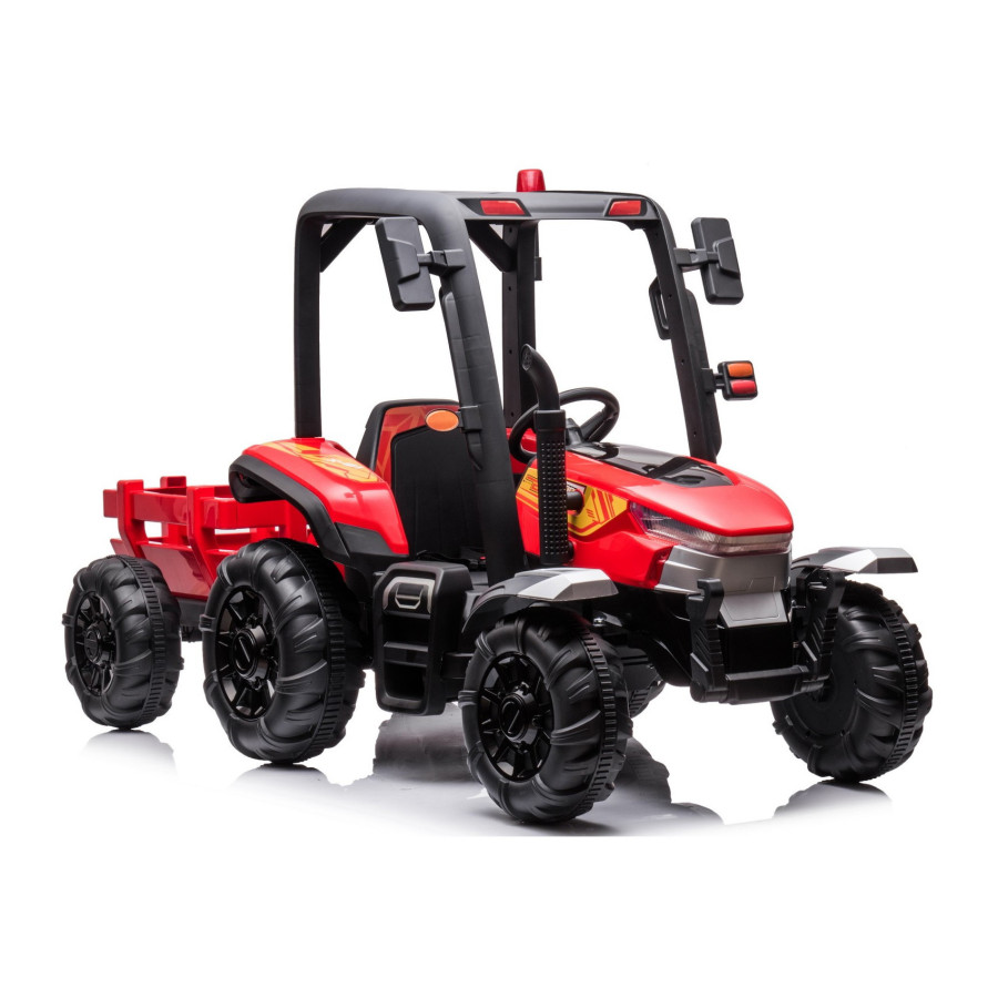 Duży Traktor z przyczepą BLT-206 pojazd na akumulator 24V 9Ah 2x200W Czerwony