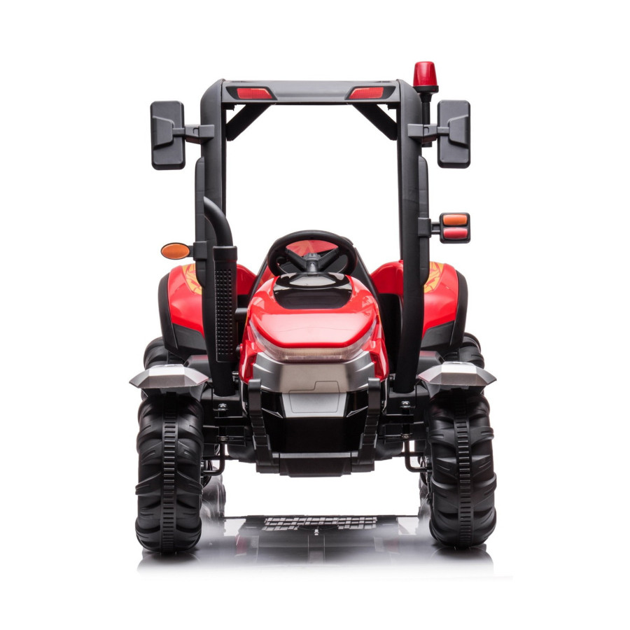 Duży Traktor z przyczepą BLT-206 pojazd na akumulator 24V 9Ah 2x200W Czerwony