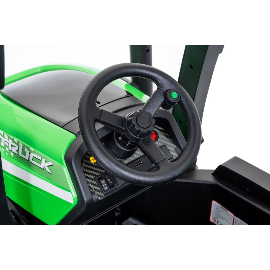 Duży Traktor z przyczepą BLT-206 pojazd na akumulator 24V 9Ah 2x200W Czerwony