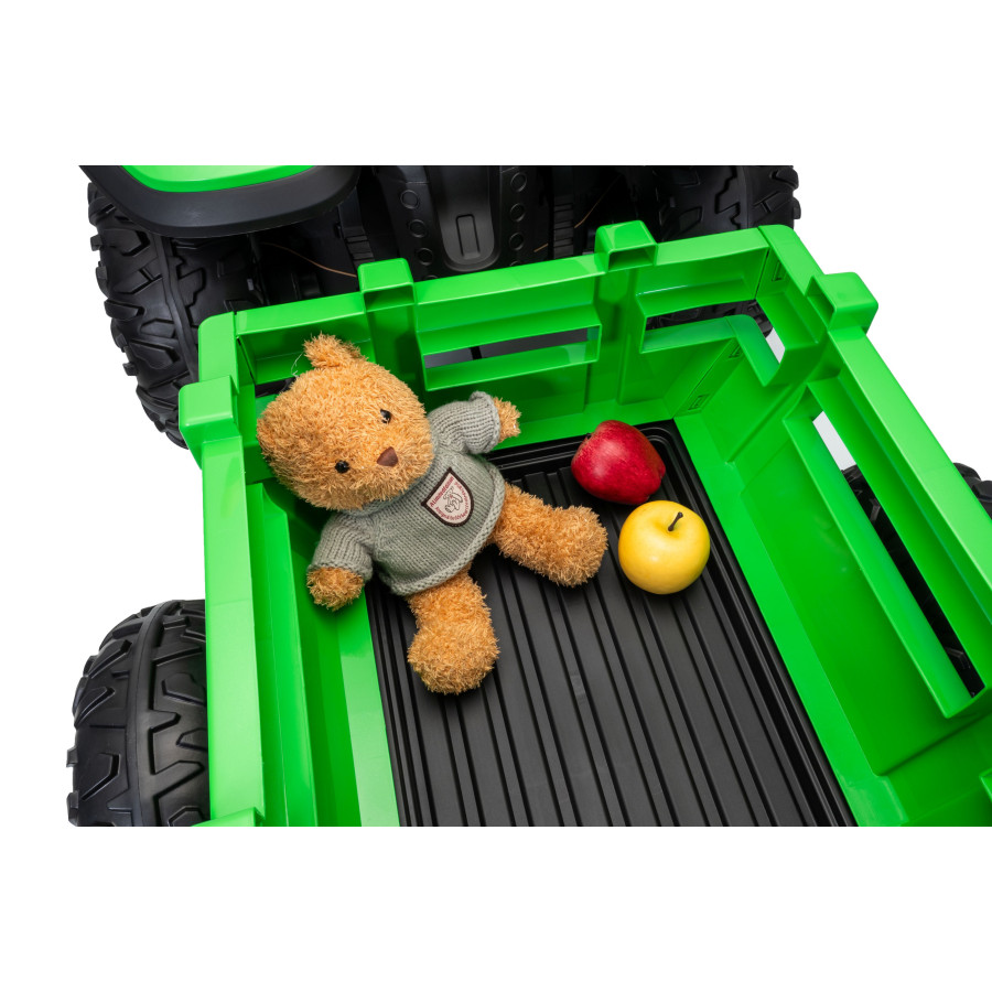 Duży Traktor z przyczepą BLT-206 pojazd na akumulator 24V 9Ah 2x200W Czerwony