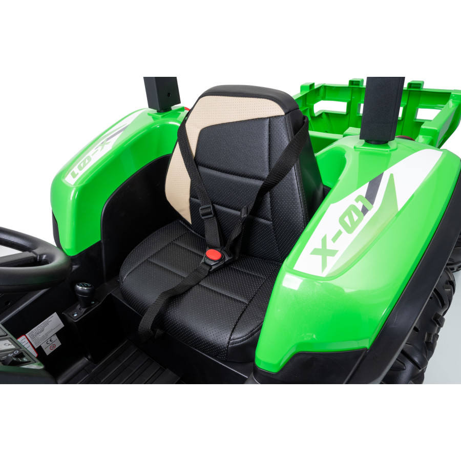 Duży Traktor z przyczepą BLT-206 pojazd na akumulator 24V 9Ah 2x200W Czerwony