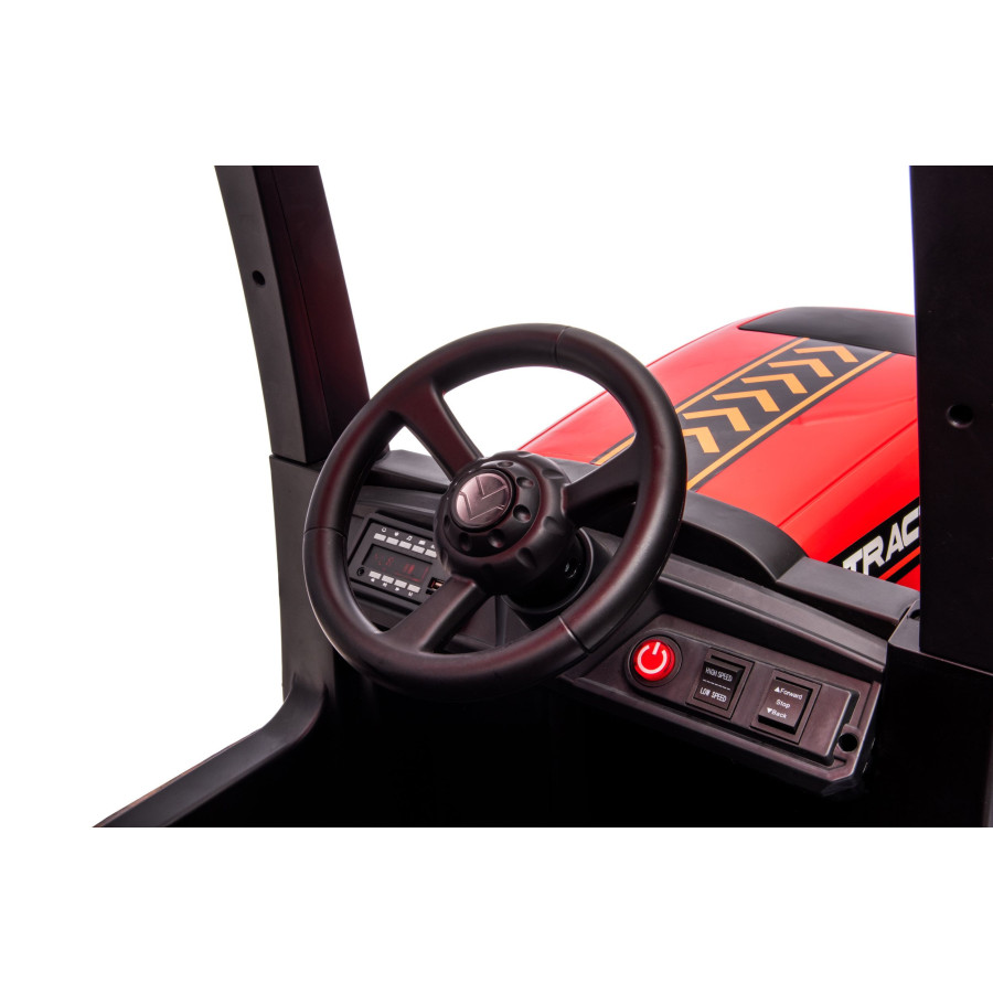 Traktor na akumulator 24V 2X200W OLBRZYMI Czerwony