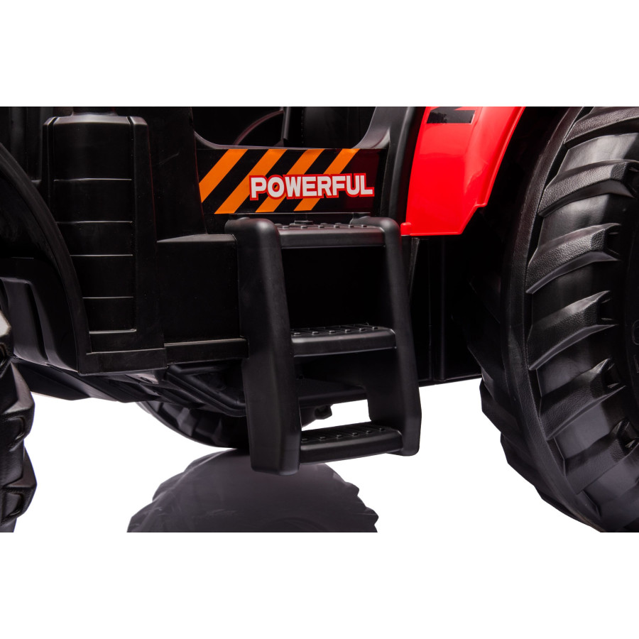 Traktor na akumulator 24V 2X200W OLBRZYMI Czerwony