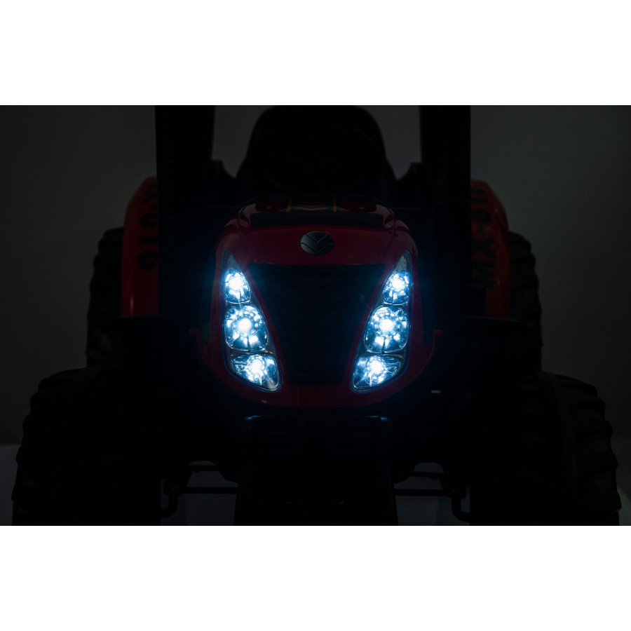 Traktor na akumulator 24V 2X200W OLBRZYMI Czerwony