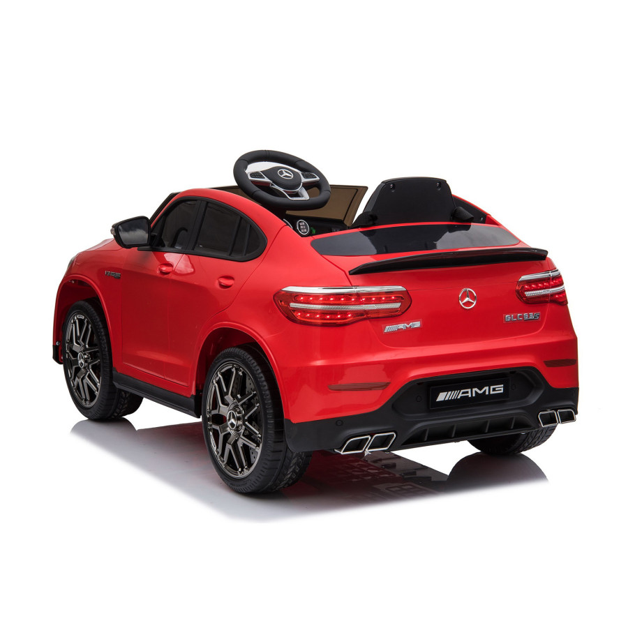 MERCEDES GLC AMG EVA, 12V , 4 SILNIKI , SKÓRA, czerwony SAMOCHÓD ELEKTRYCZNY DLA DZIECI