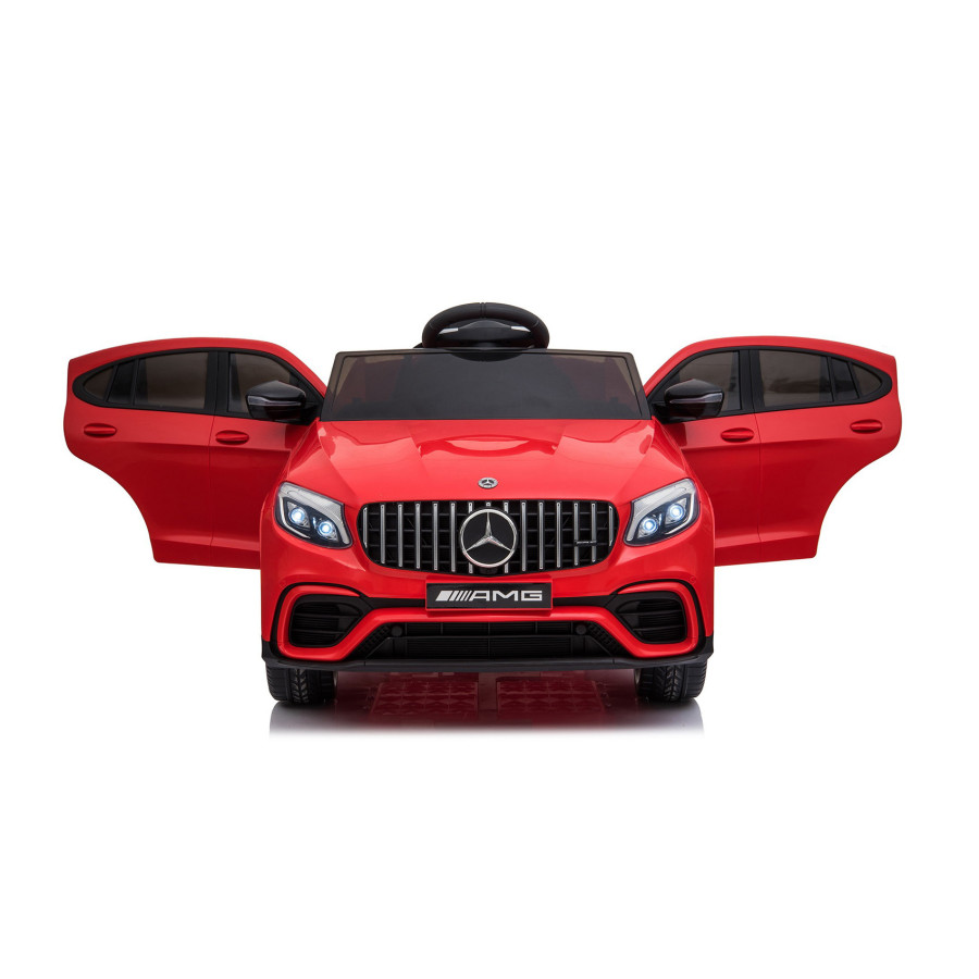 MERCEDES GLC AMG EVA, 12V , 4 SILNIKI , SKÓRA, czerwony SAMOCHÓD ELEKTRYCZNY DLA DZIECI