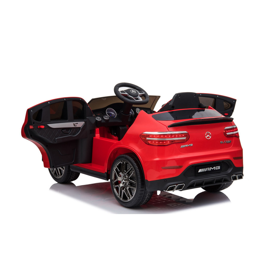 MERCEDES GLC AMG EVA, 12V , 4 SILNIKI , SKÓRA, czerwony SAMOCHÓD ELEKTRYCZNY DLA DZIECI